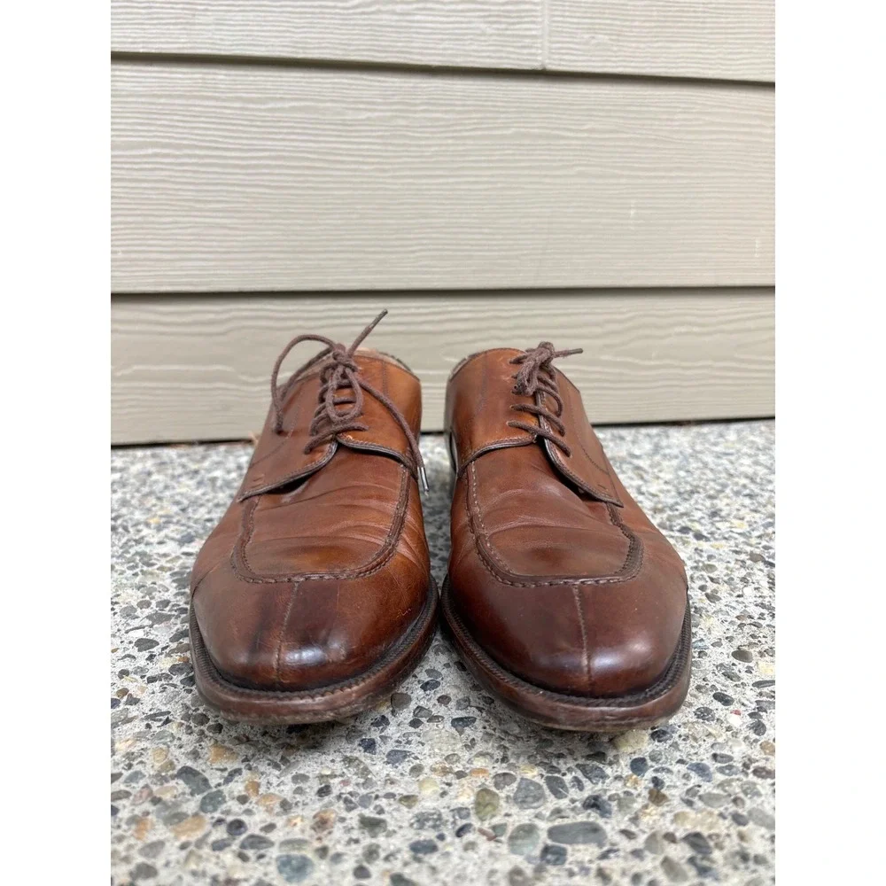 Magnanni Mens 11323 Split Toe Derby Shoes Brown Leather Made in Spain 10 M